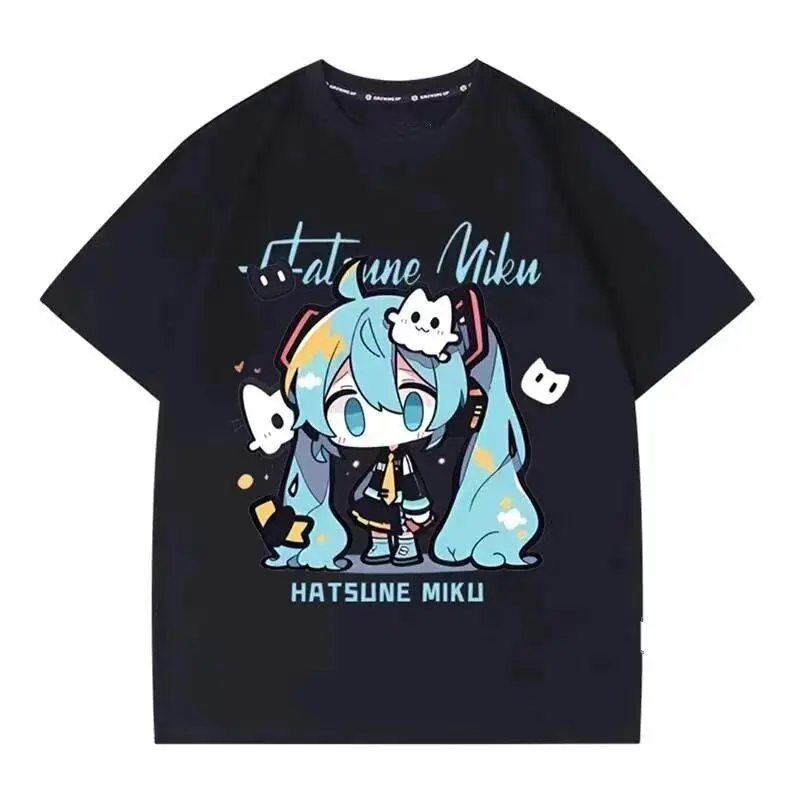 Anime Short Sleeved T-shirt First Tone Co Naming Surrounding Future MIKU Boys and Girls Loose Students in Summer
