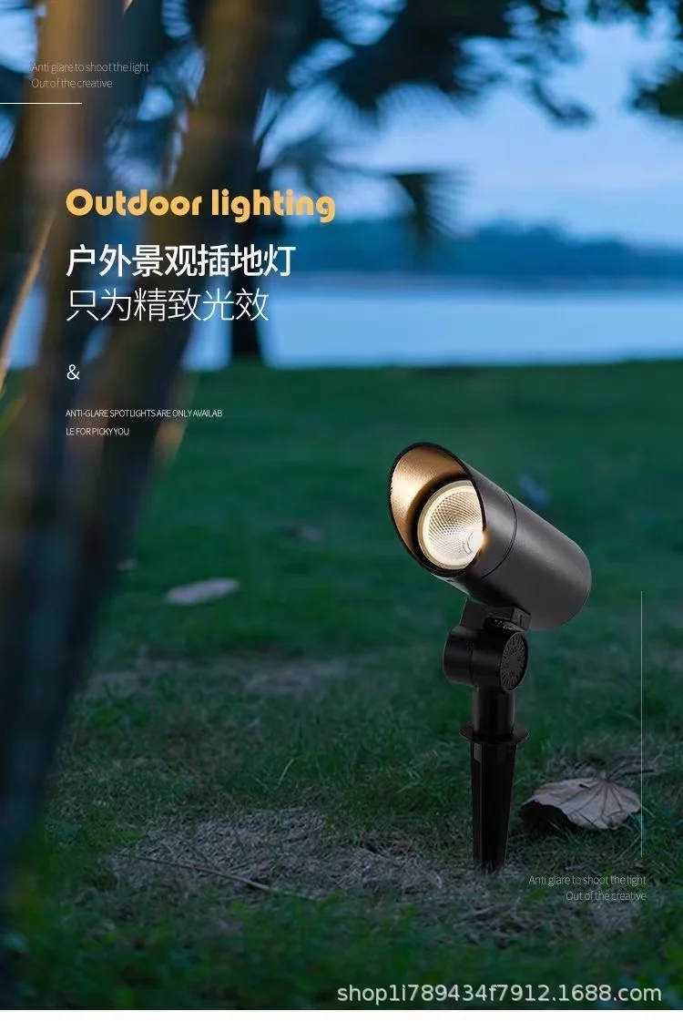 DC24v DC12v 220v15W COB LED مصابيح حديقة في الهواء الطلق سبايك مصباح حديقة إضاءة مقاومة للماء مصباح ليد حديقة مسار الأضواء مصباح #5