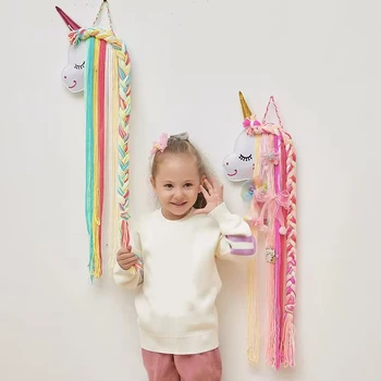קשת Unicorn סיכת ראש ארגונית 1Pcs שיער קליפ מחזיק אחסון אספן DIY מעשי ילדי בנות שינה קרפט קישוט
