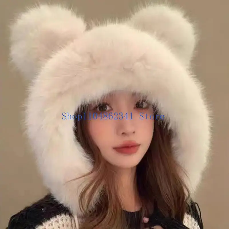 5ASD FURRY HAT HEAD WRAP FURRY BARRY SOND SRINE HOD للنساء في الهواء الطلق ارتداء