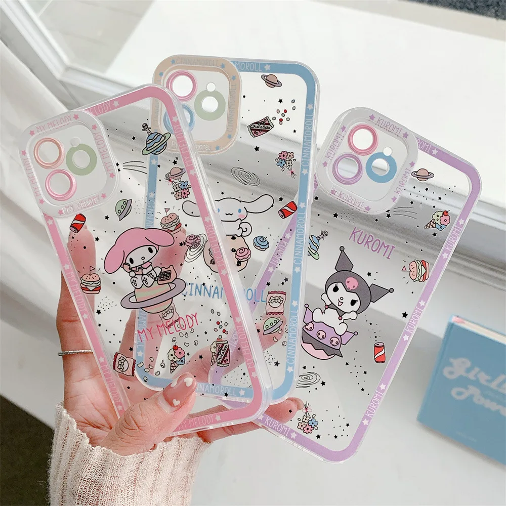 

Sanrio Mymelody Kuromi мультфильм Kawaii Animal Apple 11 для Iphone12/13pro Max мобильный телефон чехол Xs Max защита от падения периферийный продукт