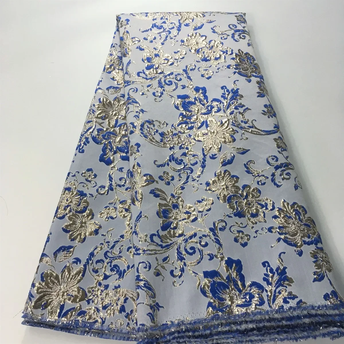 2024 New Design Jacquard Brocade Lace Fabric For Party African Organza Lace Fabric French Nigerian Wedding Lace Fabric KJK22115