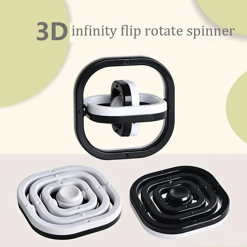 Magnetic Fidget Spinner Infinity Cube 3D Flip Toy, Stress Relief Anti-Anxiety Gadget, Silent Office Desk Fidget Toy for anxiety