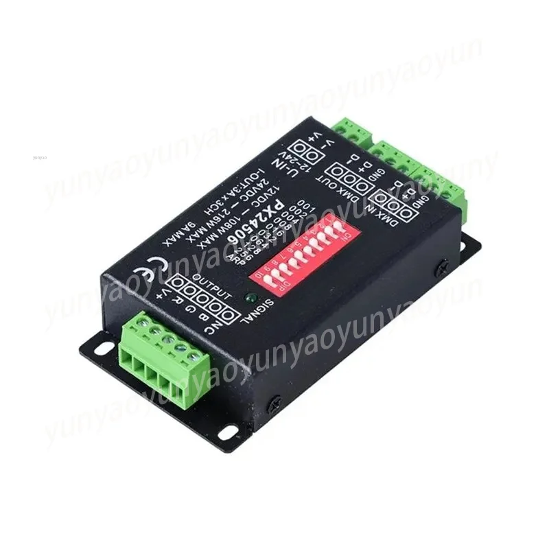 b29c-dmx512-decoder-driver-for-rgb-light-strip-model-px24506-dc-12v-24v-light-controller