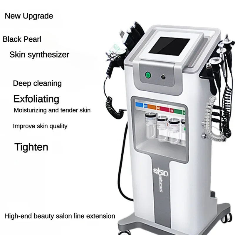 Vertical black pearl ten-in-one skin comprehensive management beauty instrument size bubble cleaning beauty salon massage table