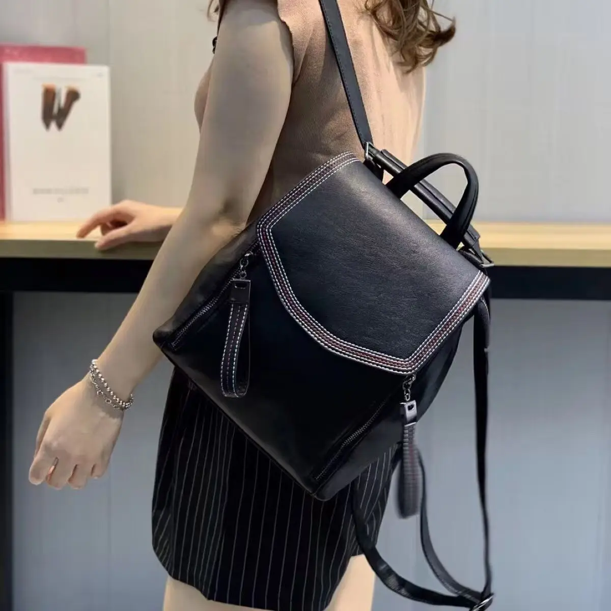 2026 новые модные женские рюкзаки из натуральной кожи, роскошный брендовый женский повседневный рюкзак из натуральной кожи для девочек и студентов