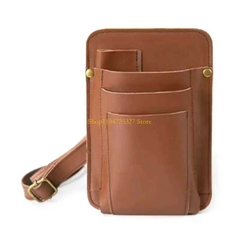 

D8KF Leather Tool Pouch Leather Heavy Duty Carpenter Tool Belt Electrician Tool Pouch Tool Bag Tool Leather Reinforcement