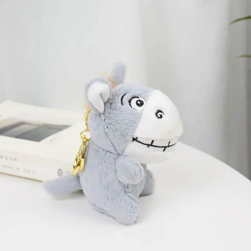 Creative Cartoon Cute Little Donkey Plush Doll Keychain Pendant Personalized Fun Little Donkey Plush Backpack Pendant