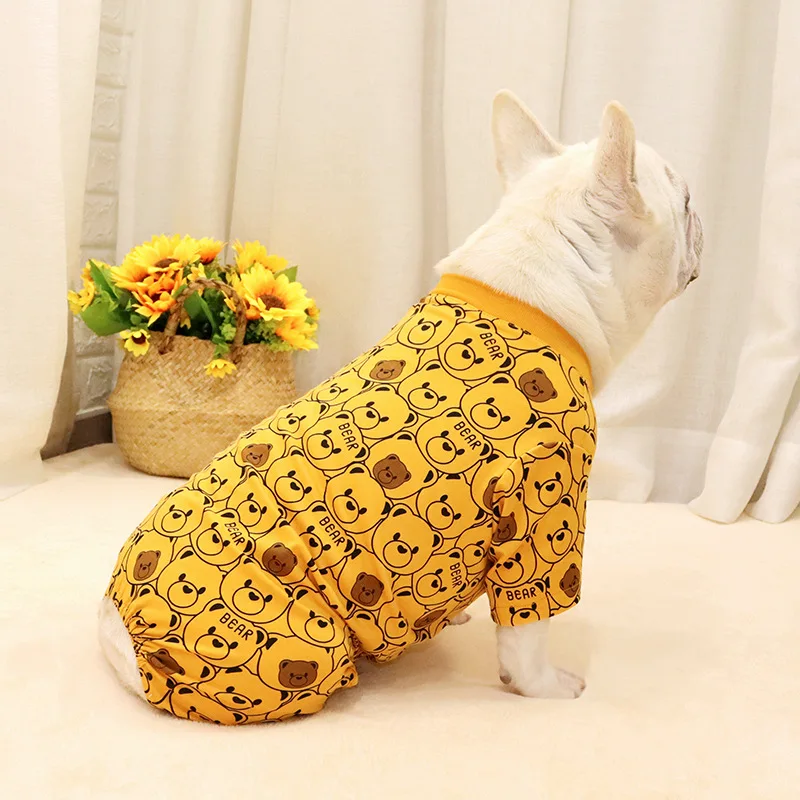 

French Bulldog Clothes Jumpsuit Pajamas Spring Summer Dog Clothing Rompers Pug Schnauzer Poodle Bichon Costume Apparel Overalls