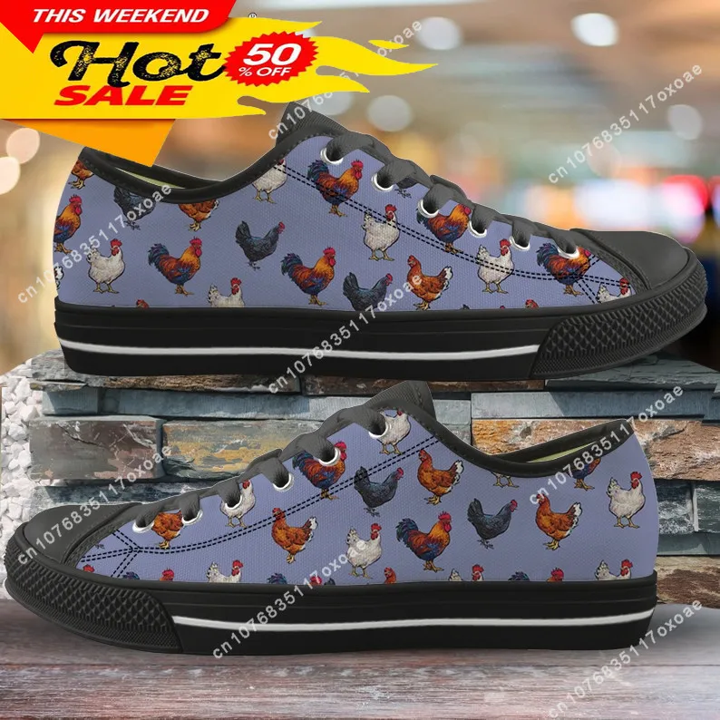 y Animal Rooster/Cock/Hen Printing Vulcanized Sneakers Brand Designer Cute Chicken Low Top Shoes Casual Footwear