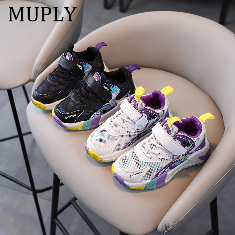 Spring Autumn Kids Sneakers Boys Girls Sport Shoes Fashion Mesh Breathable Kids Casual Shoes Toddler Boys Girls Running Sneakers