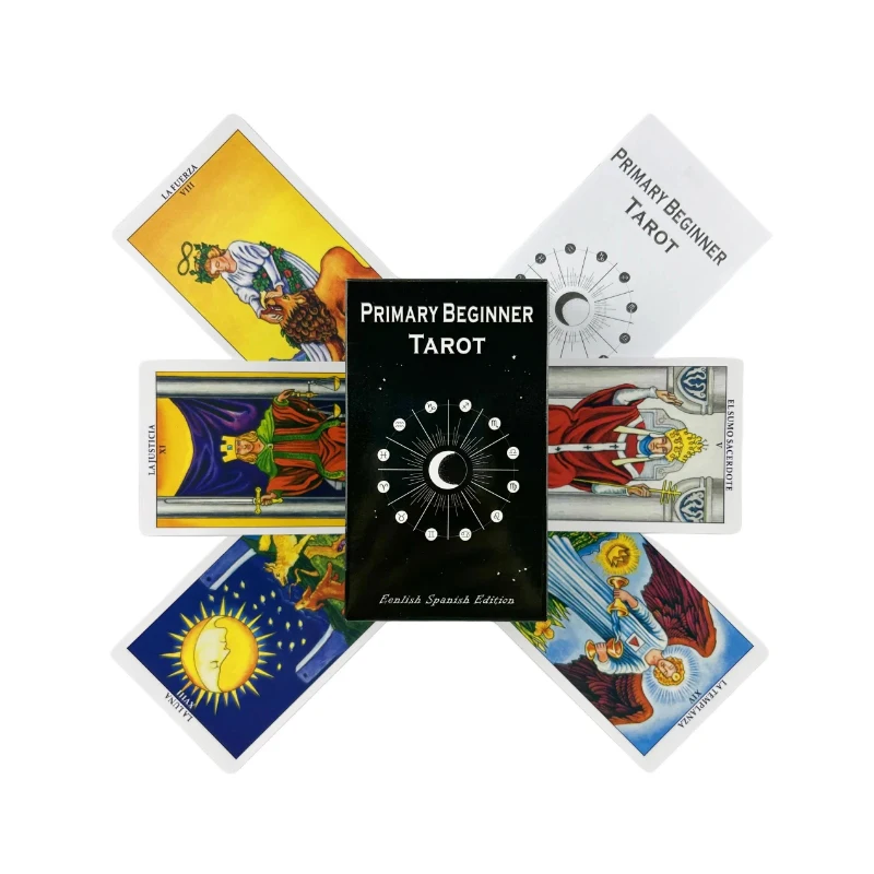 10,3*6cm Primary Beginner Tarot Englisch Spanisch Edition 78-Karten-Deck mit Broschür