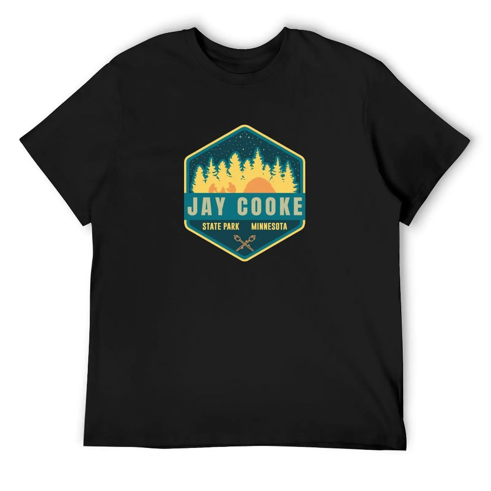 Jay Cooke State Park Hexagon Logo T-Shirt Blouse tops custom t shirt for a boy heavy weight t shirts for men