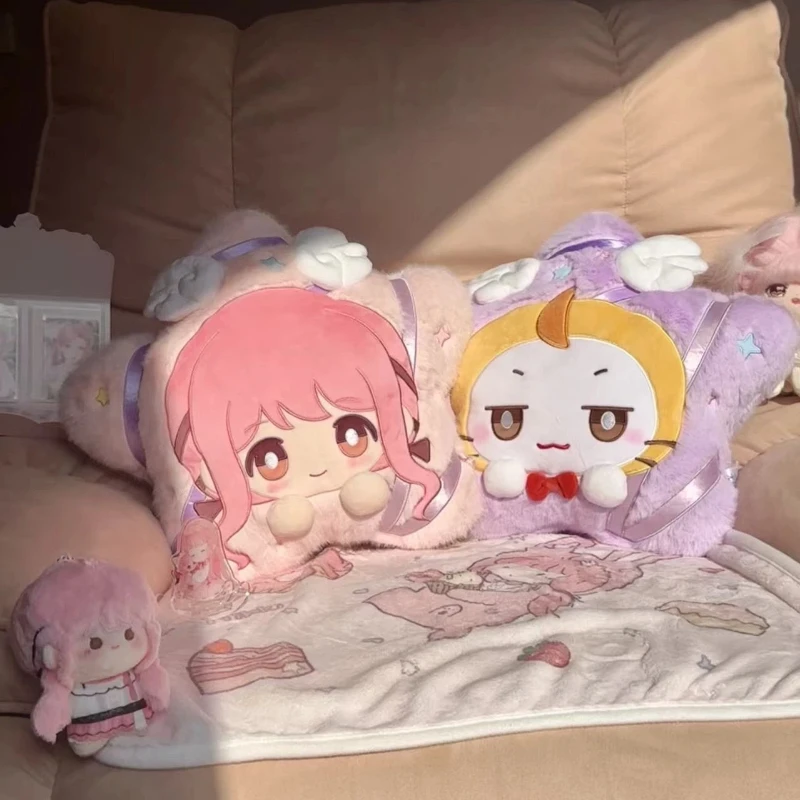 

Infinity Nikki Game Merch Plush Toys Star Shaped Fluffy Pillow Swan Fairy Tale Series Kawaii Room Collectible Gift For Fans