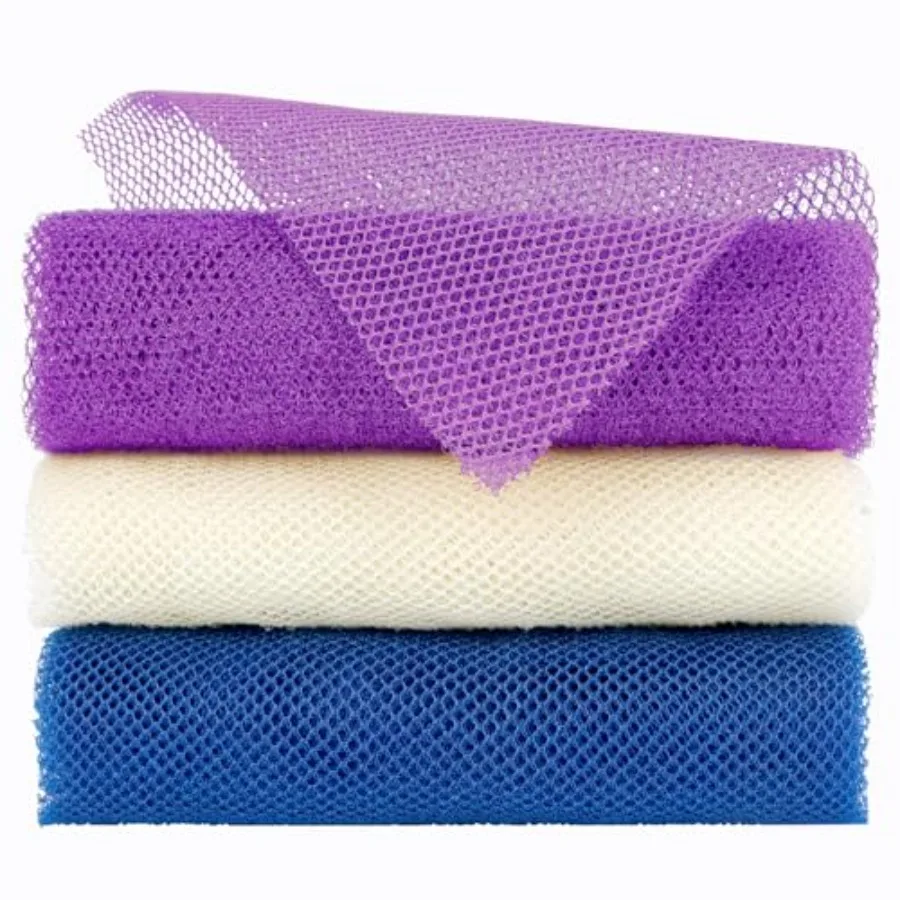 

African Net Sponge Body Scrubber African Exfoliating Net Loofah for Women Men Back Exfoliator Washcloth for Bathing Accessories