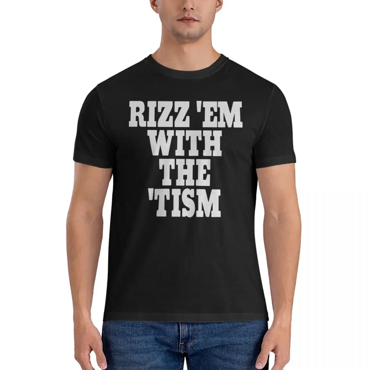 men T Shirts Rizz Em With The Tism Autism Meme T Shirt Idea Men  men clothing  harajuku  oversized t shirt  mens t shirts