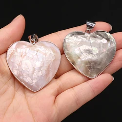 Natural Shell Pendant The Mother Of Pearl Round Alloy Pendant For Jewelry Making DIY Necklace Bracelet Accessory