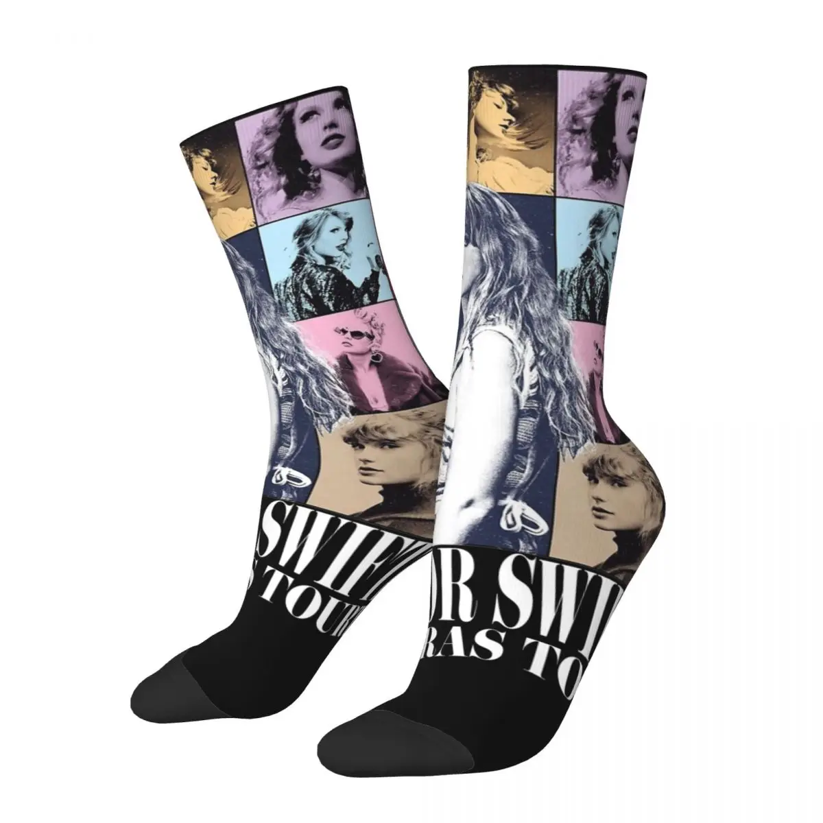 Casual The Eras Tour T-Taylored Basketball Socks Polyester Middle Tube Socks for Women Men