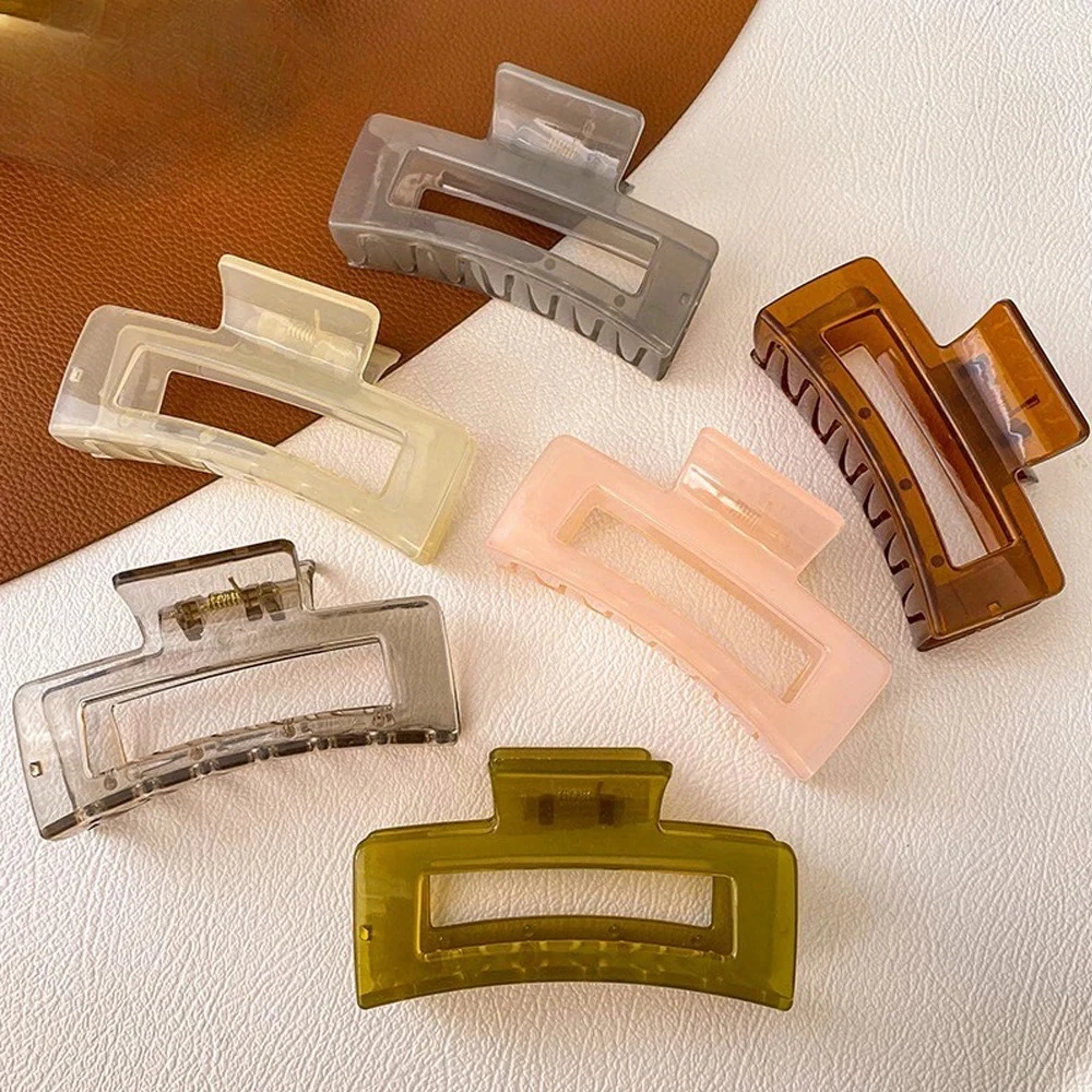 

10.5cm Plastic Transparent Large Size Hair Claw Fashion Women Ladies Apparel Accessories Headwear Ponytail Hairpins Hair Clips