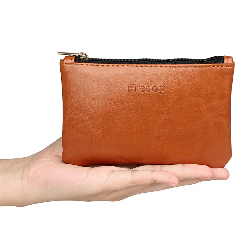 Portable Leather Handmade Tobacco Pipe Pouch with Zip Smell Proof Water Proof Tobacco Pouch