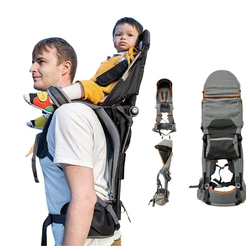 

Baby Hiking Backpack Carrier with Rain Cover Sun Shade Toddler Children Safe Backrest Shoulder Carrier for Baby 6month - 5year