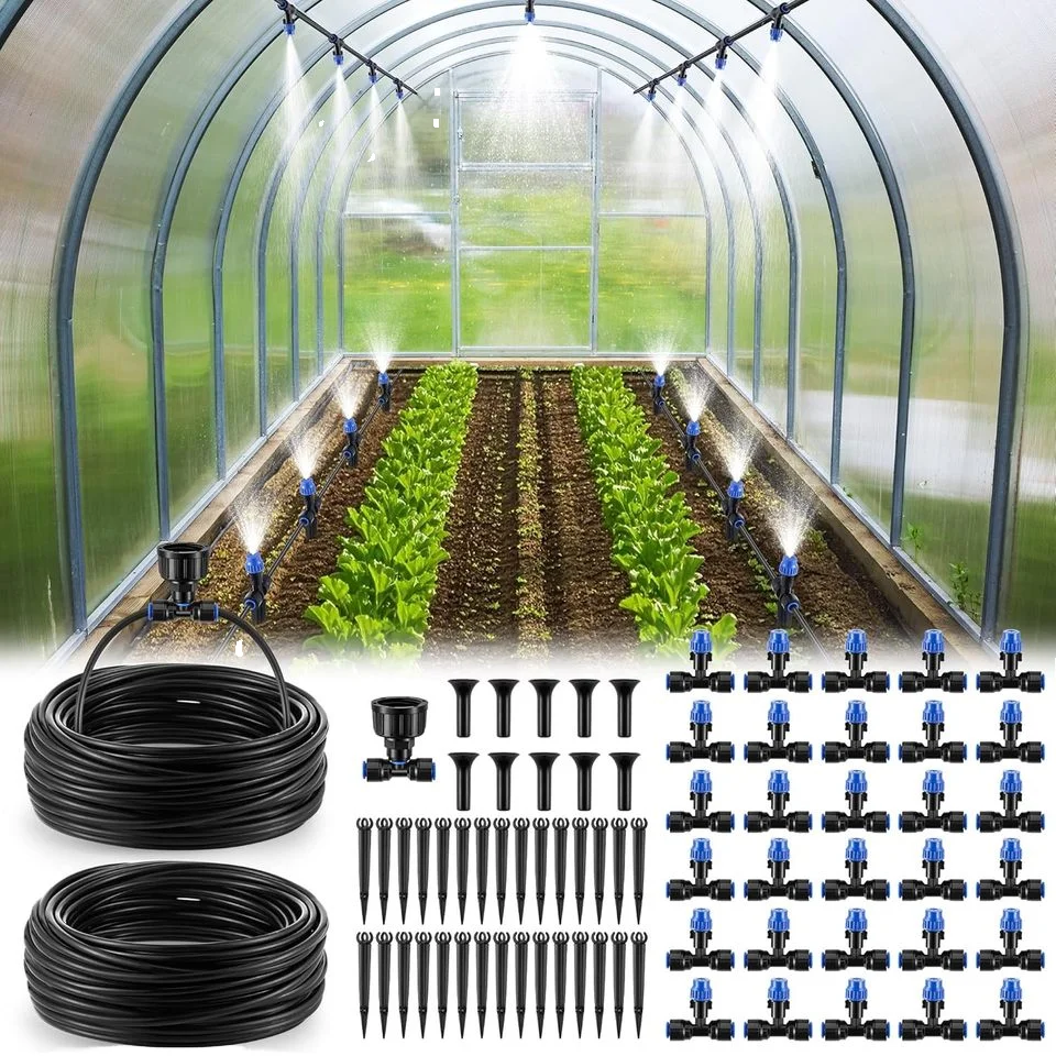 

Greenhouse watering system quick connector automatic suspension plant atomization rough tube bidirectional