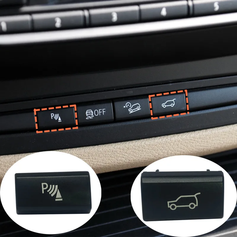 Car Assist Reversing Radar sensor Control Switch P ButtonTailgate  Button Rear Trunk Switch Cover Fit For BMW X5 E70 X6 E71