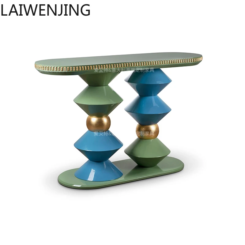 

MJY Italian light luxury entrance table piano paint high-end entrance corridor end view table