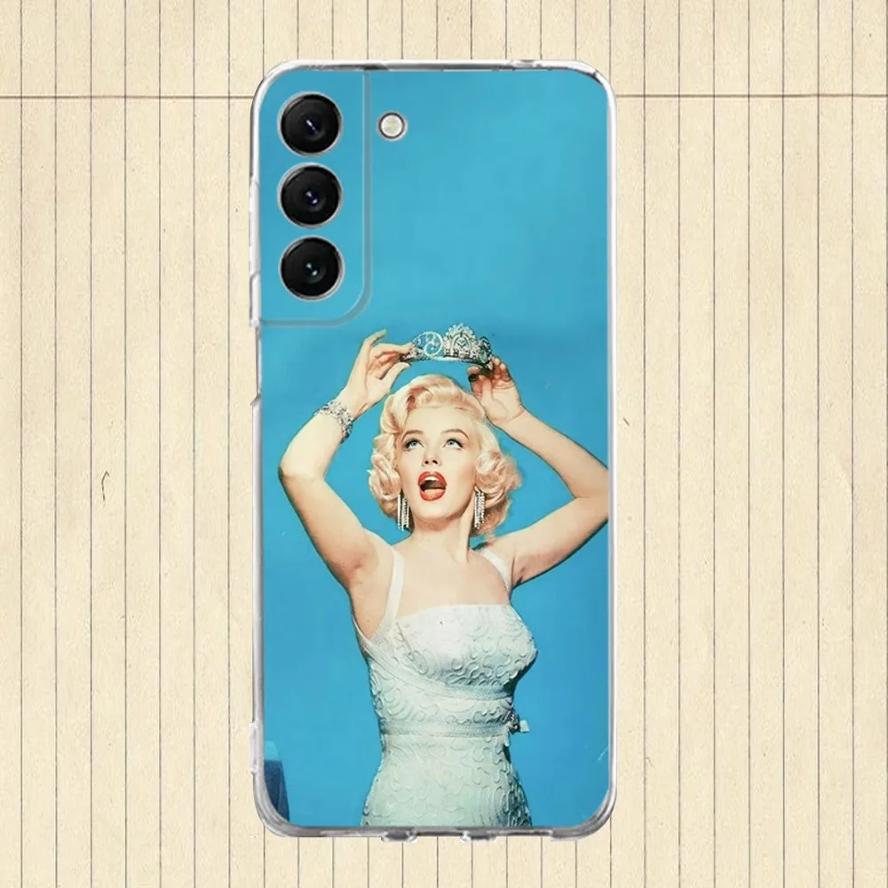 M-MarilynS  M-MonroeS Phone Case Silicone For Samsung S30,S23,21,22,20 Ultra,S20 FE lite,S10,9,PIus Note20ultra Cover Clear