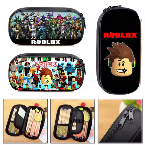 Game Roblox Encil Case Stationery Box Game Cartoon Peripheral Stationery Pen Storage Bag Pen Pencil Multi-layer Large Capacity