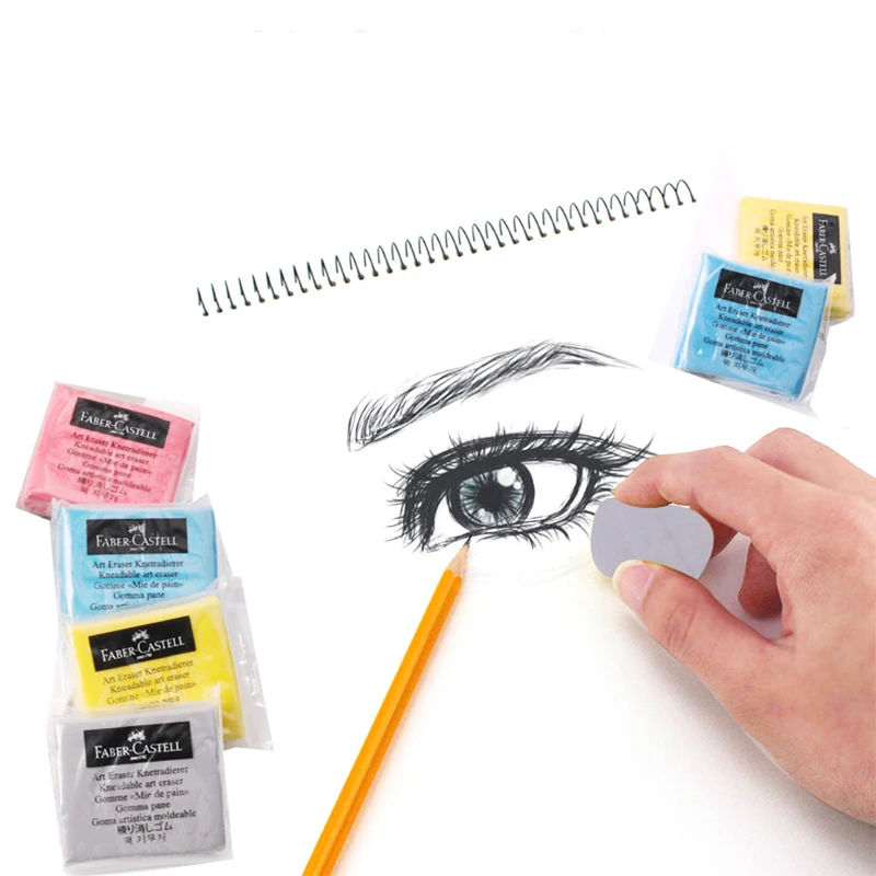 1pc Faber-Castell Soft Eraser Kneadable Sketch Plasticity Wipe highlight Kneaded Rubber For Art Pianting Design Plasticine Stat