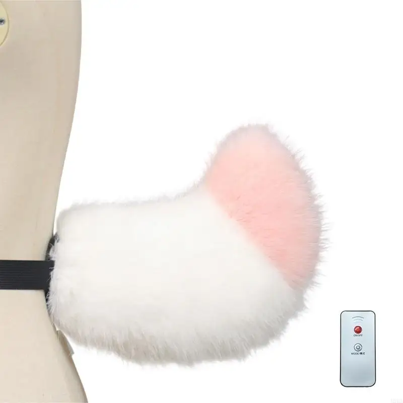 2025 Nuovo controllo del suono coda agnello morbido peluche indossabile accessorio per costumi animali per spettacoli