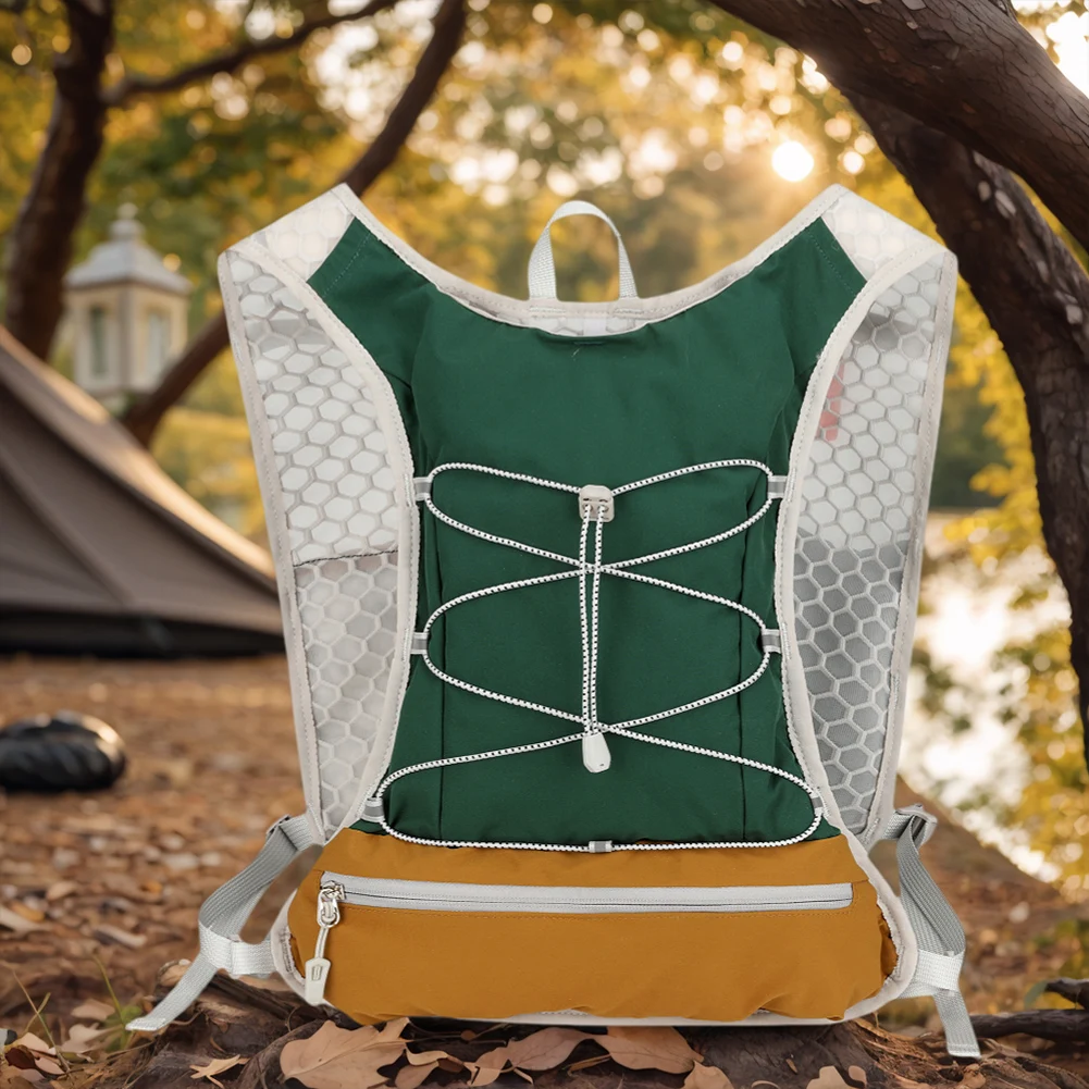 Hydration Backpack Large Capacity Hiking Nylon Pouch Breathable Mountaineering Vest Bag Marathon Cross-Country Running Backpack