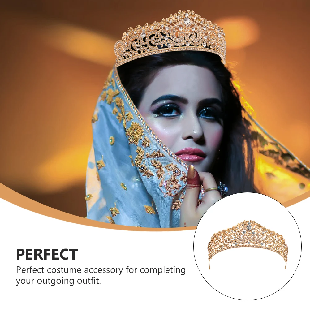 

1pc Sparkling Rhinestone Tiara Bridal Crown Wedding Hair Accessory Costume Headpiece Jewelry Tiara Headband Bridal Hair Hoop