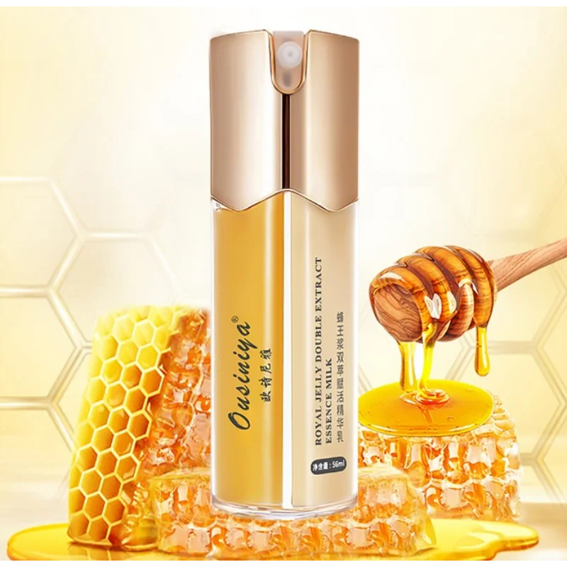 Royal Jelly-suero doble reafirmante, loción de esencia nutritiva, hidratación de gelatina real, hidratante, antienvejecimiento, antiarrugas, cuidado de la piel