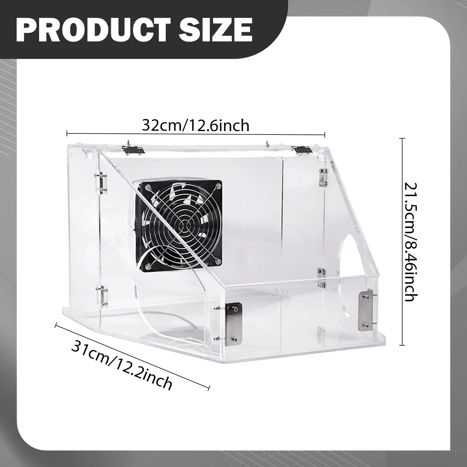 Acrylic Grinding Dust Box Built in Lights Clear for Jewelry Carving Coloring — купить у AliExpress WW