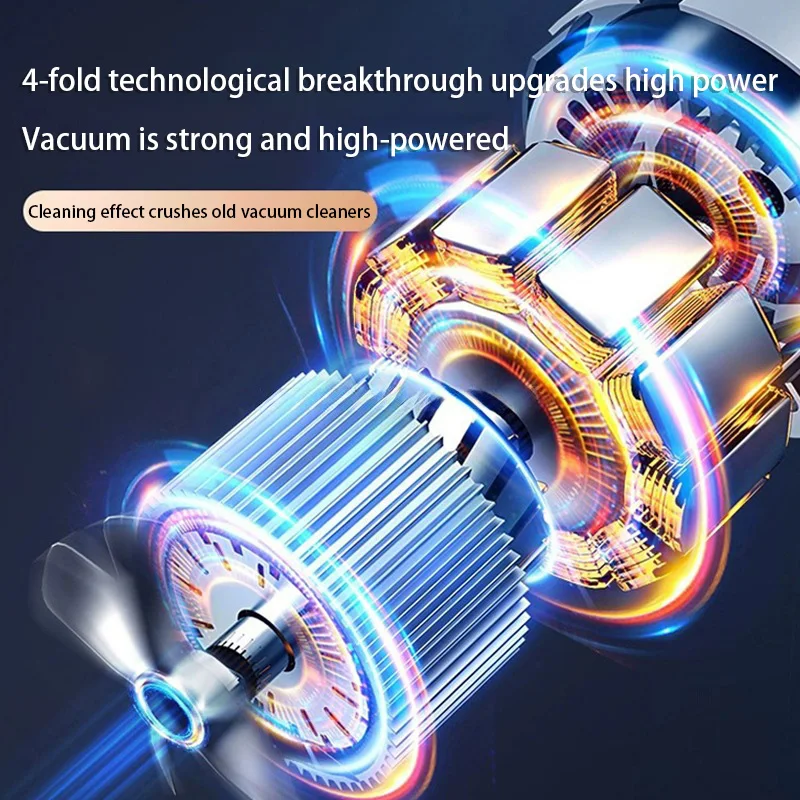 مكنسة كهربائية 2 في 1 14000000Pa سيارة صغيرة منزلية محمولة مكنسة كهربائية شحن لاسلكي شفط كبير