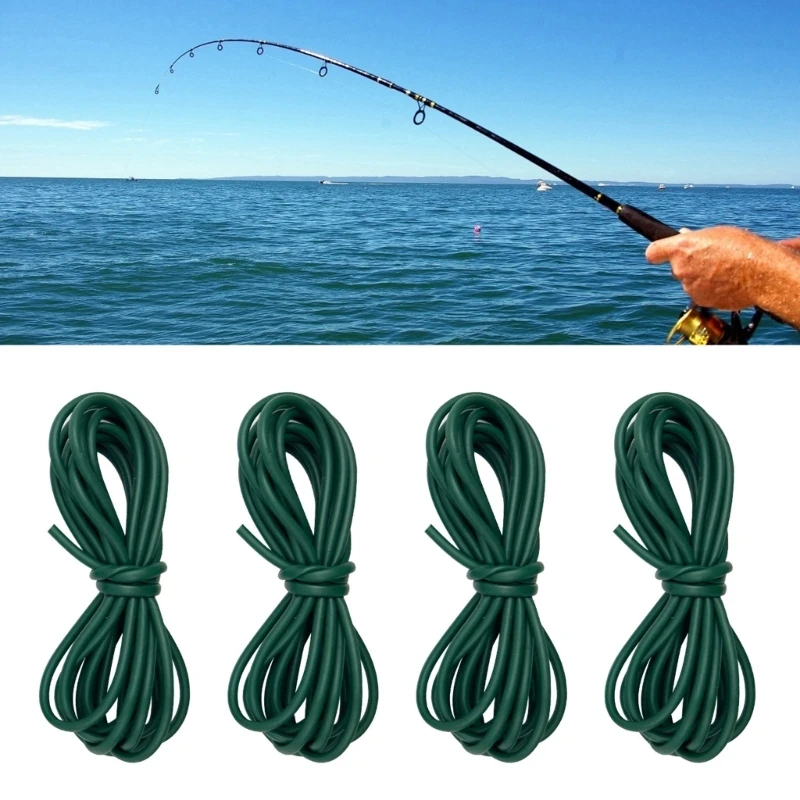 4pcs Anti-Tangle Rigs Tube Sleeve Rope Carp Fishing Casing Anti-winding Rubber Hose Outdoor Fishing Supplies Durable