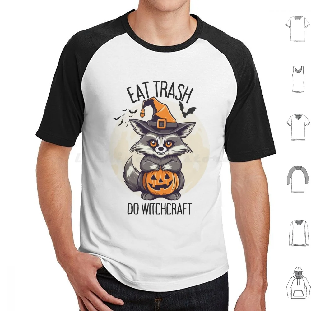 Halloween Racoon Witch Eat Trash Do T Shirt Cotton Men Women Diy Print Halloween Racoon Raccoon Cute Witch Funny Costume Animal