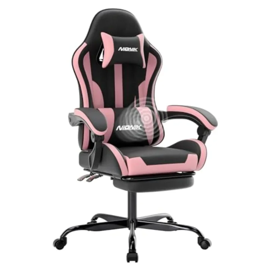 Gaming Chair for Office or Gaming, Ergonomic Computer Chair with Footrest and Lumbar Support, Height Adjustable, 360 Swivel Sea