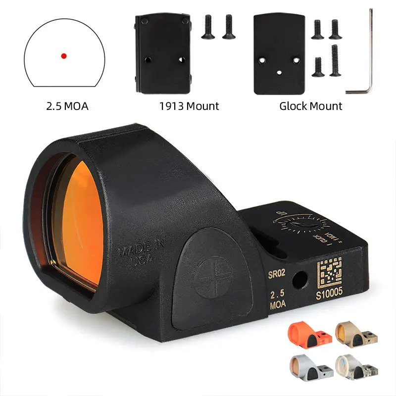 

Hunting 2.5 MOA Red Dot Scope Glock Mount/1913 Mount Plastic Version For Outdoor Hunting HK2-0130B