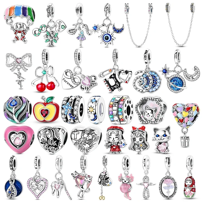 

Hot Sale Charms Beads 925 Sterling Silver Jesus Redemption and Belonging Saint Girl Pendants Beads Fit DIY Bracelets Jewelry