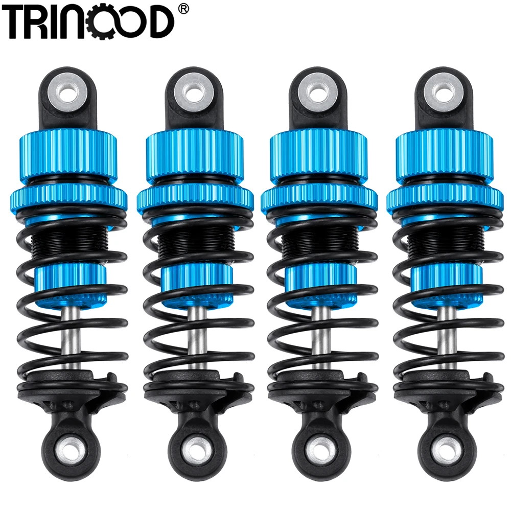 TRINOOD 4PCS Aluminum Shocks Absorbers Front Rear Damper for Tamiya TT02 1/10 RC Model Drift Car Upgrade Parts