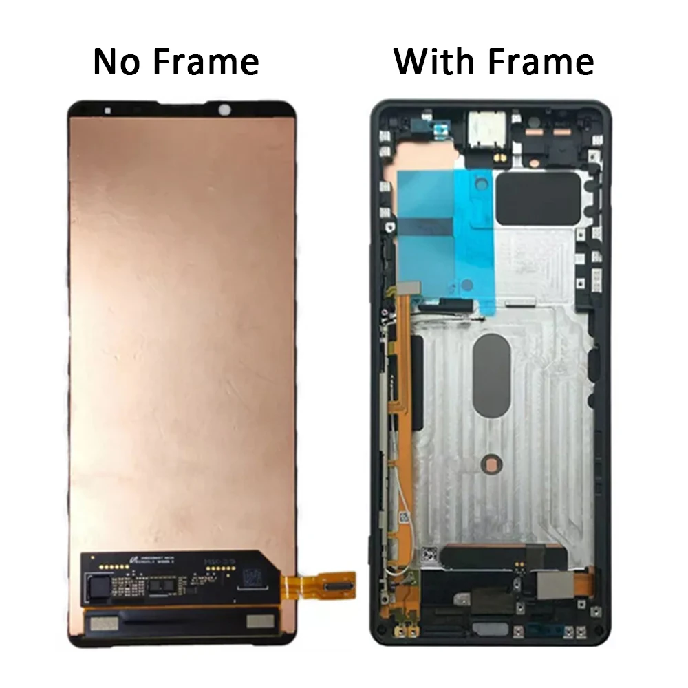 Imagem -03 - Original Original Original para Sony Xperia ii Xq-at51 Display Lcd com Moldura da Tela de Toque Digitador Assembléia para Sony x1 ii Display Lcd 6.5