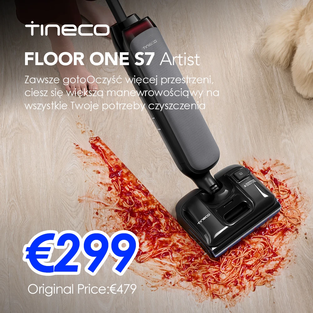 Odkurzacz do podłóg Tineco Floor One S7 Artist z EU za $352.57 / ~1345zł Odkurzacz do podłóg Tineco Floor One S7 Artist z EU za $352.57 / ~1345zł