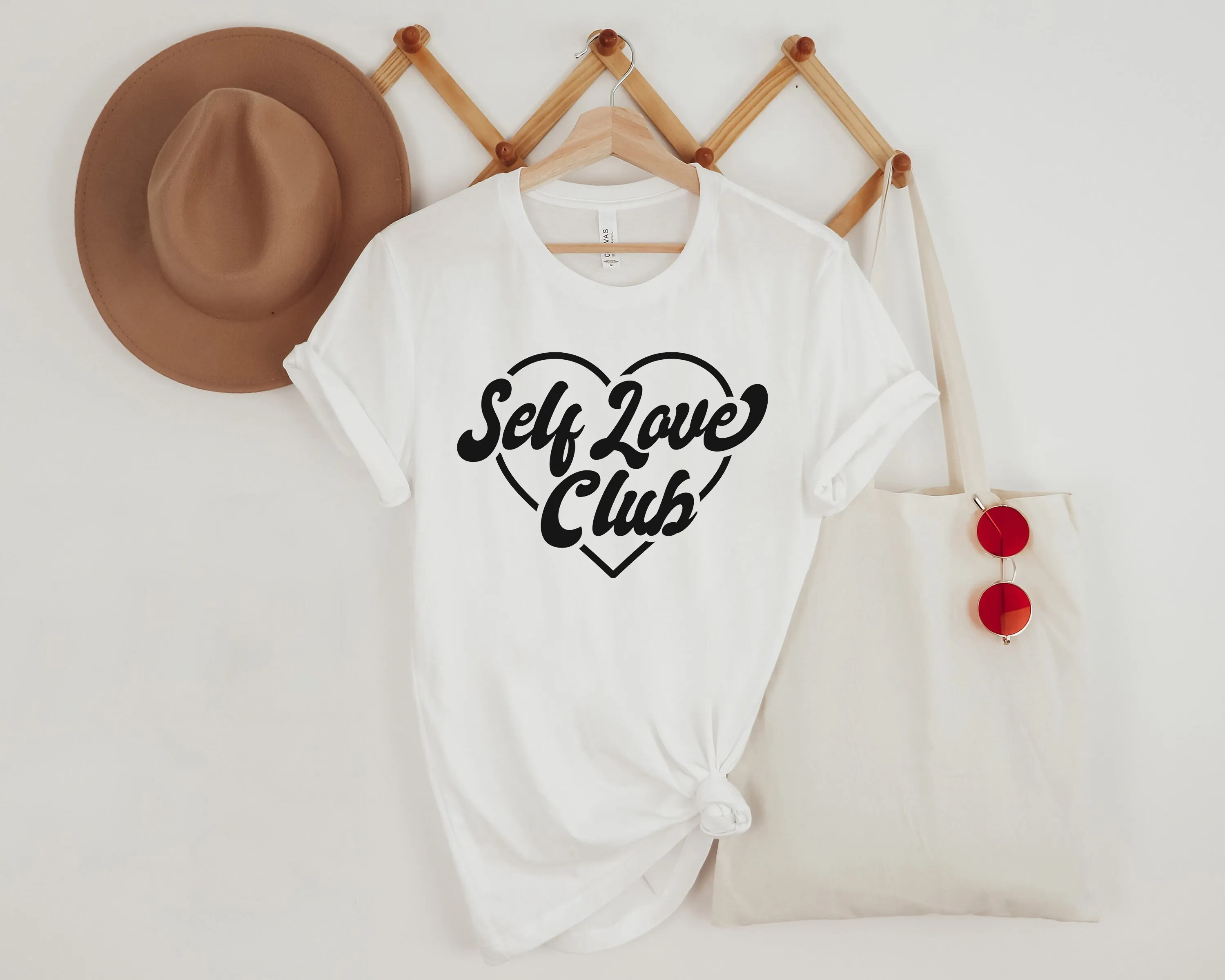 

Self Love Club T Shirt Yourself Inspirational Body Positivity Boho Girl Power