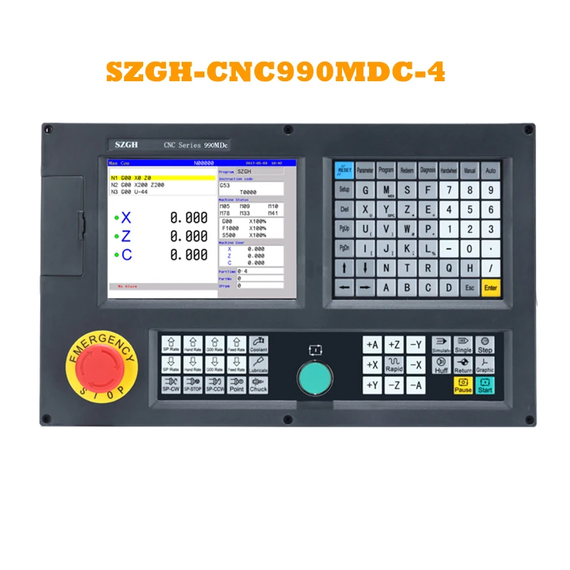 

CNC990MDc-4 Lathe Controller 4-axis CNC turning and milling system Professional economical model with English panel cyclmotion