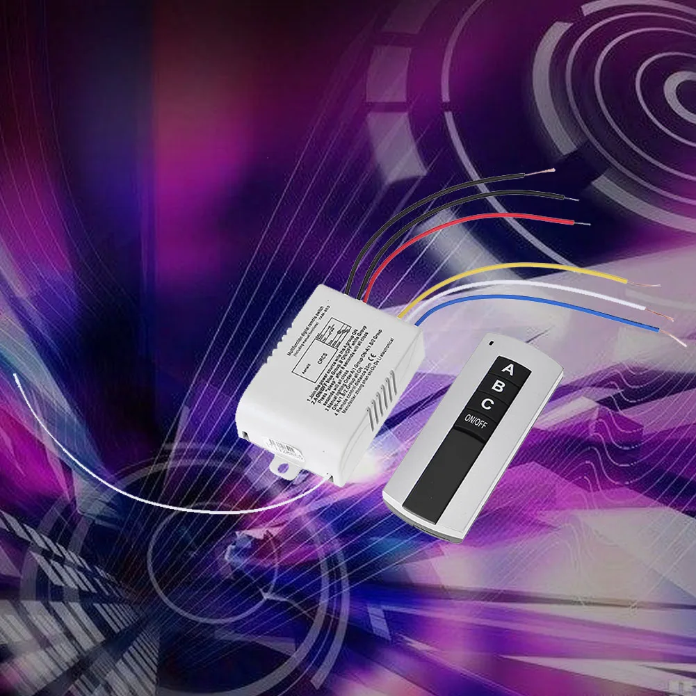 Practical Remote Control Device Set 220V 3 Channel Wireless Digital Remote Control Switch for Lamp Light Tools