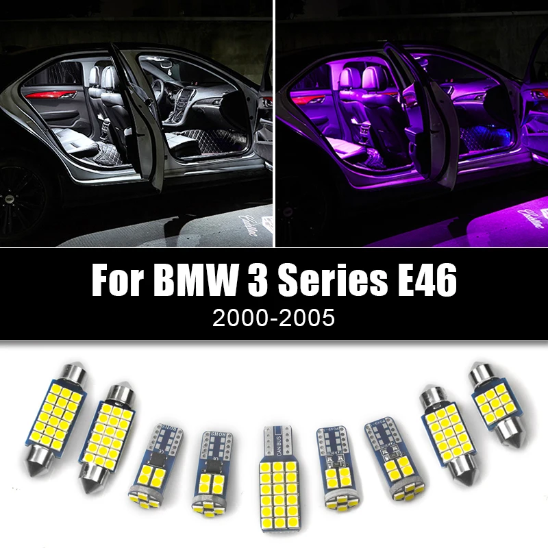 

For BMW 3 Series E46 2000-2004 2005 14pcs 12v Car LED Bulbs Interior Dome Reading Lamp Vanity Mirror Trunk Light Accessories