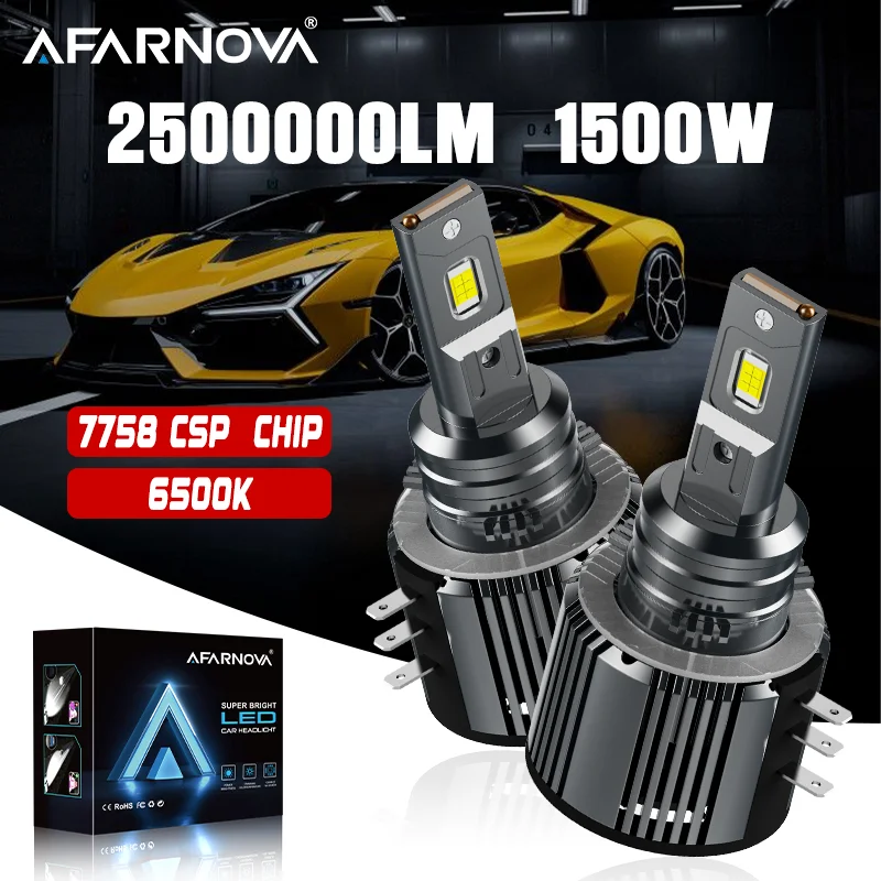 

H15 светодиодная автомобильная фара Canbus 7758 CSP дальнего света DRL дневные ходовые огни 1500 Вт 2500000LM 12 В 24 В авто лампа для Vw Golf